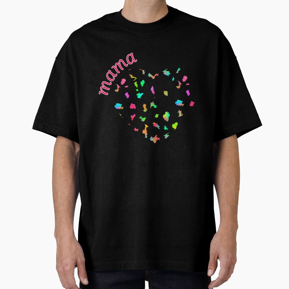 Mama Rainbow Leopard Heart - Bold Trendy Mom Gift by cabana.space