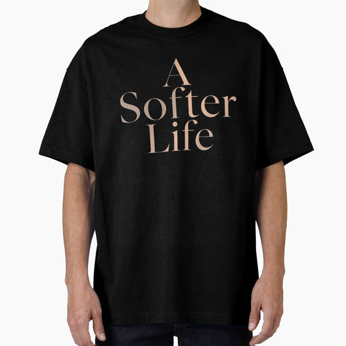 A Softer Life – Minimalist Aesthetic Typography, Soft Life Movement Quote, Calm Lifestyle & Self-Care Design by PureBrain