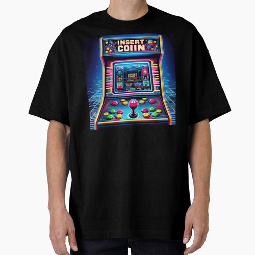 A retro arcade game machine Shirt, Vintage Gaming Shirt for Gamers, retro shirt women, retro shirt men, retro shirt design by LoliDesignShop