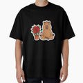 Christmas Capybara Yoga Meditation Poinsettia Zen Holiday by ArtByYunus