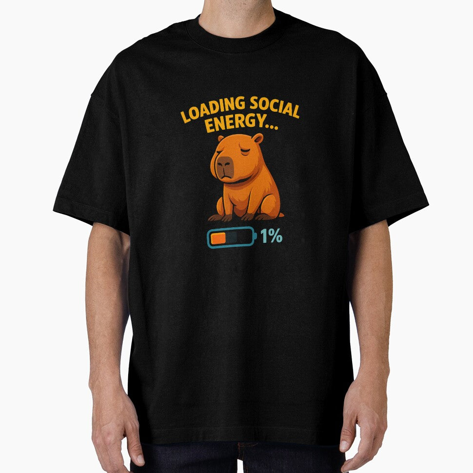 Loading Social Energy – Low Battery Capybara Meme Design by MOAVE-Design