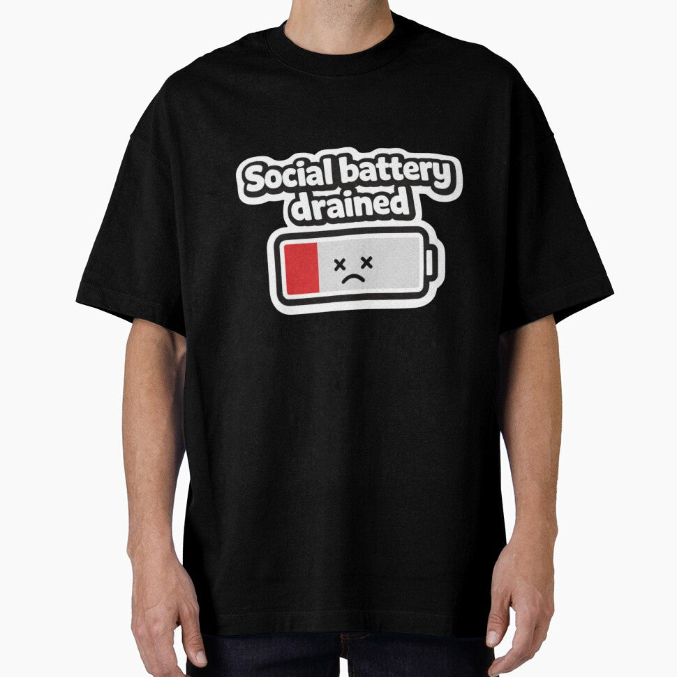 Social Battery Drained Sticker | Introvert Meme | Funny Low Energy Social Humor. by Amr Darwish Graphic designer