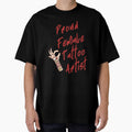 Proud female tattoo artist - best female tattoo artist in town Tattooed junkie design gifts ink culture beards barber awesome super power tacos tequila by CJCTEES