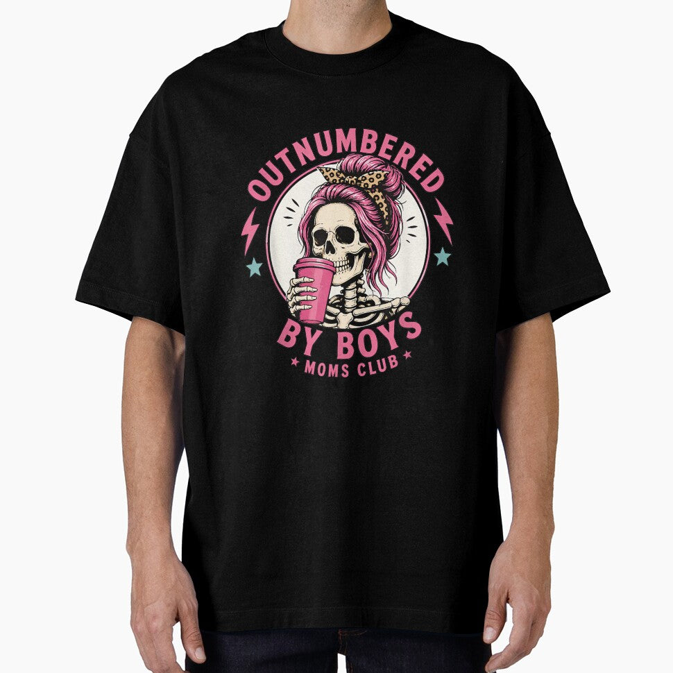 Funny Outnumbered By Boys Boy Mom Club Skeleton Chaos Life by AndersonLFernan