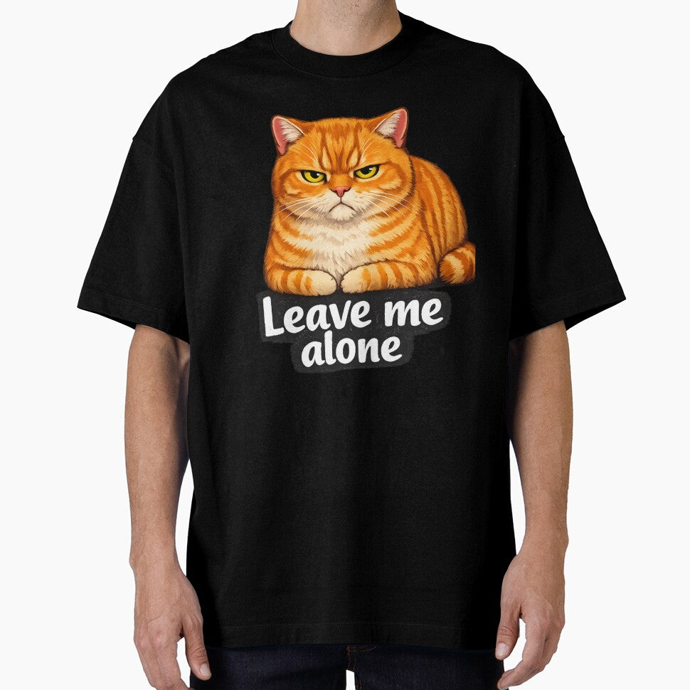Leave Me Alone Cat – Funny Grumpy Ginger Cat Design by IrynaLineArt