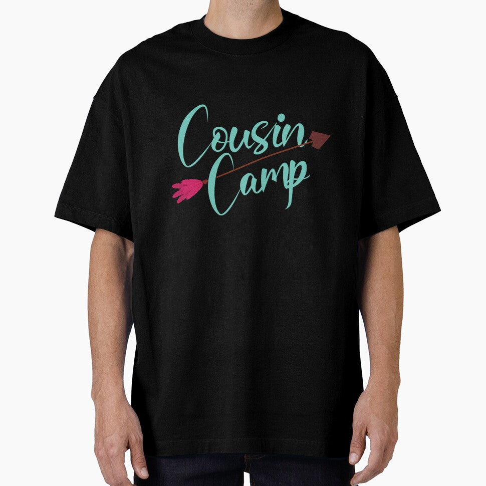 Cousin Camp Typography T-Shirt – Matching Family Reunion Design by PixelWaveBD
