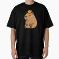 Zen Chill Capybara with Orange Yuzu Fruit by dmejpl