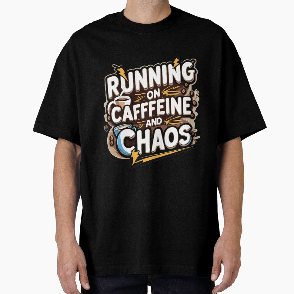 Running on Caffeine and Chaos – Funny Coffee Lover Design by DreamyDesigns17