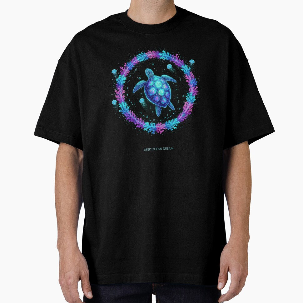 Deep Ocean Dream Sea Turtle in Mystical Coral Arch with Jellyfish by zoughlal