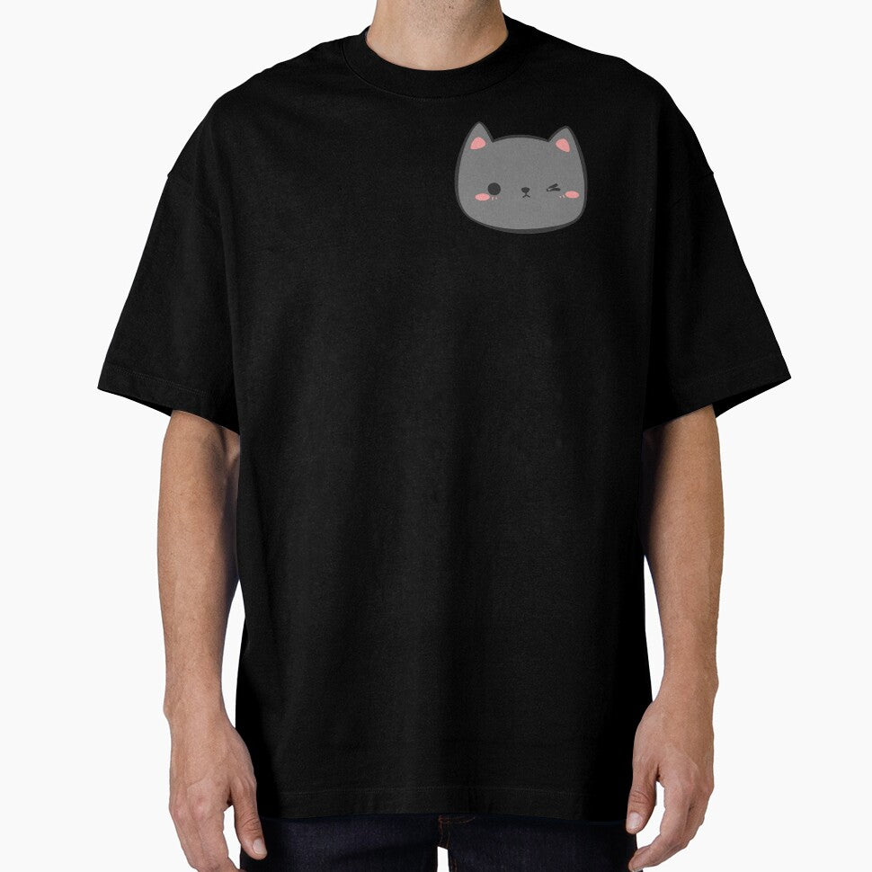 cute gray cat winking for crazy cat ladies by Karisdesignss