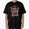 Big sister 2025 cute writing, pink crown and hearts by Lady-Frost