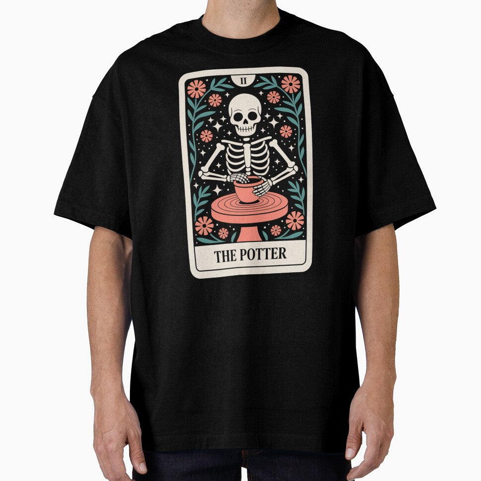 The Potter Skeleton Making Pottery Tarot Card Design by Blok45