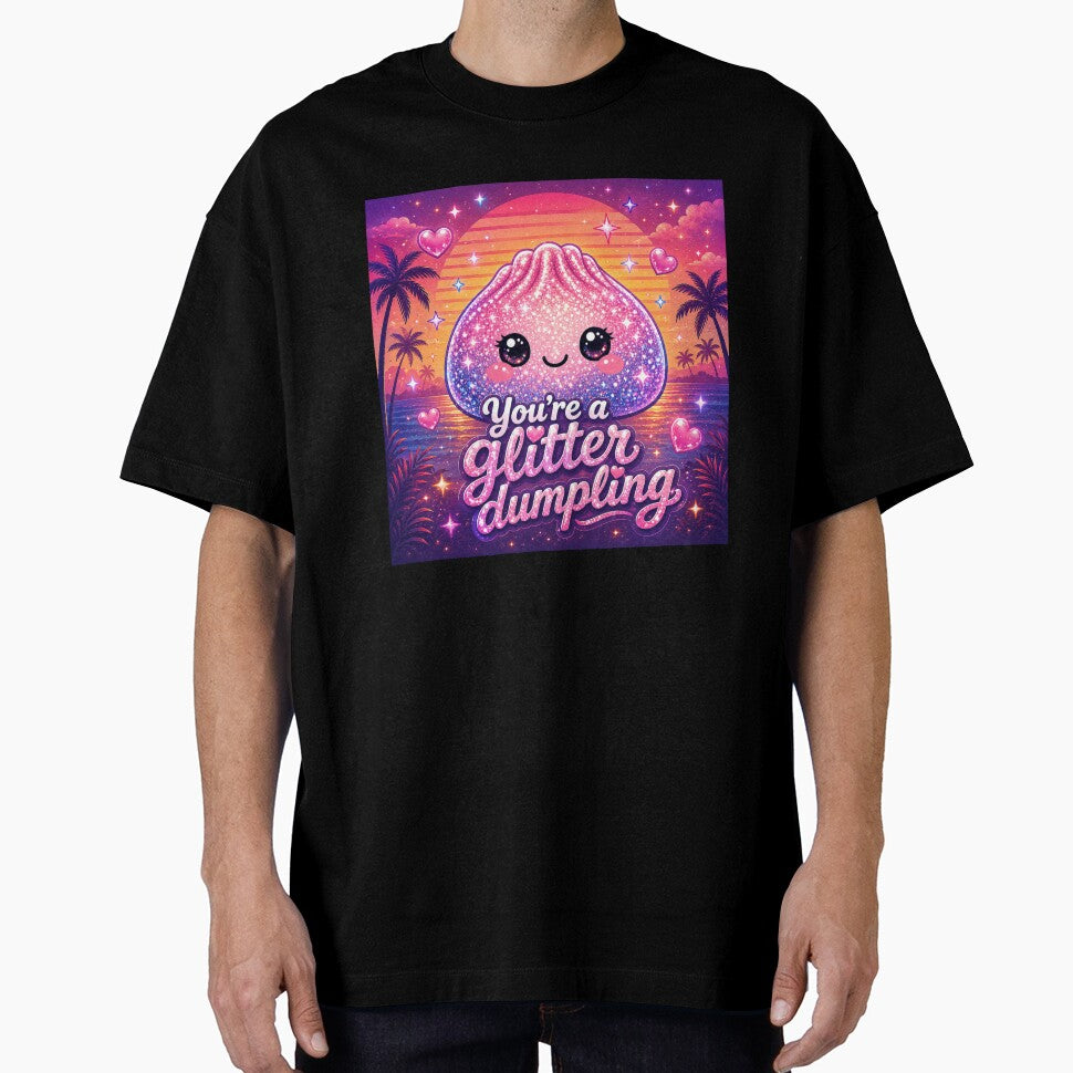 You’re A Glitter Dumpling Retro Sunset by MamaSweetea