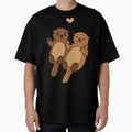 Cute Otter Couple in Love – Adorable Animal Illustration by graphicnew