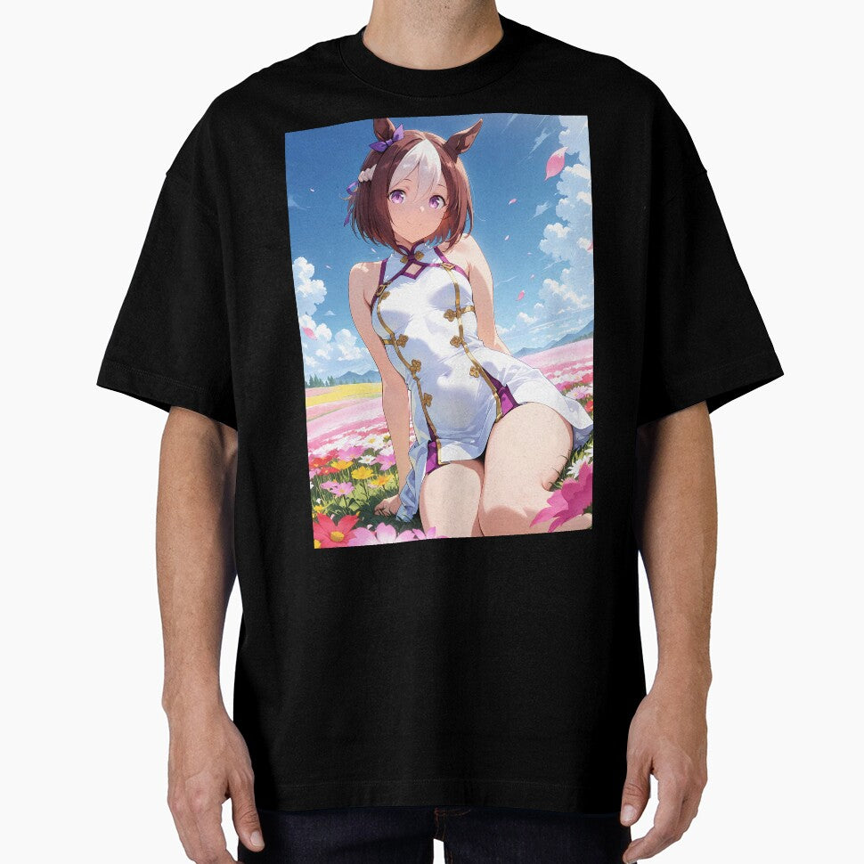 Special Week Uma Musume Pretty Derby Anime Girl Flower Field Serenity by Raslbazola
