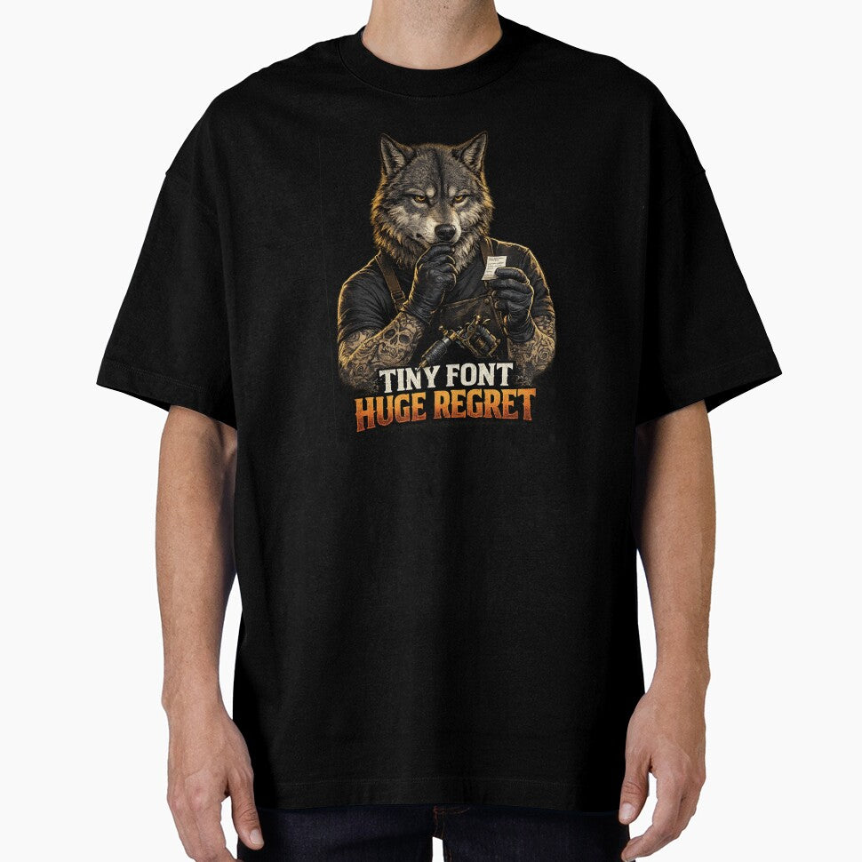 Funny Tattoo Artist Gift Tattoo Humor Regret Wolf by Gentlestate