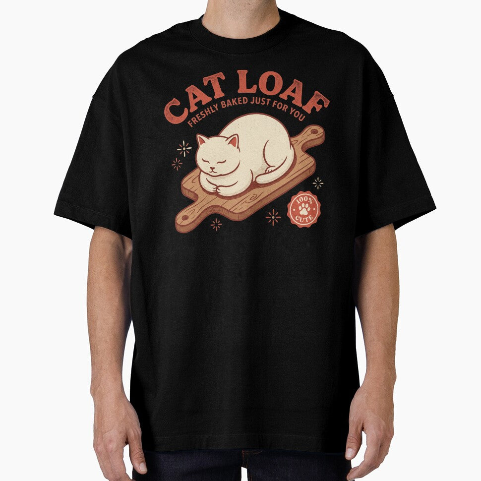 Cat Loaf Freshly Baked Funny Retro Shirt by TeNovaStudio