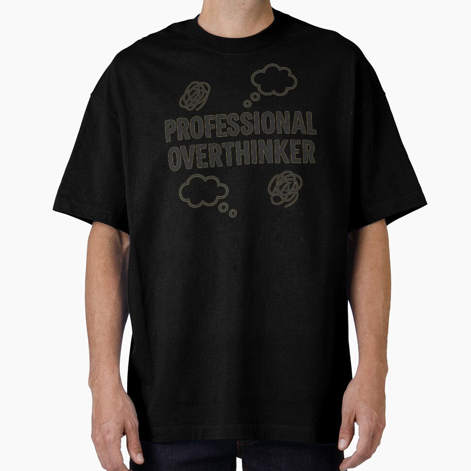 Professional Overthinker – Funny Doodle Typography by WojcikDesigners