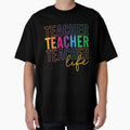 Colorful “Teacher Life” Typography with Leopard Pattern by haitrieuic96
