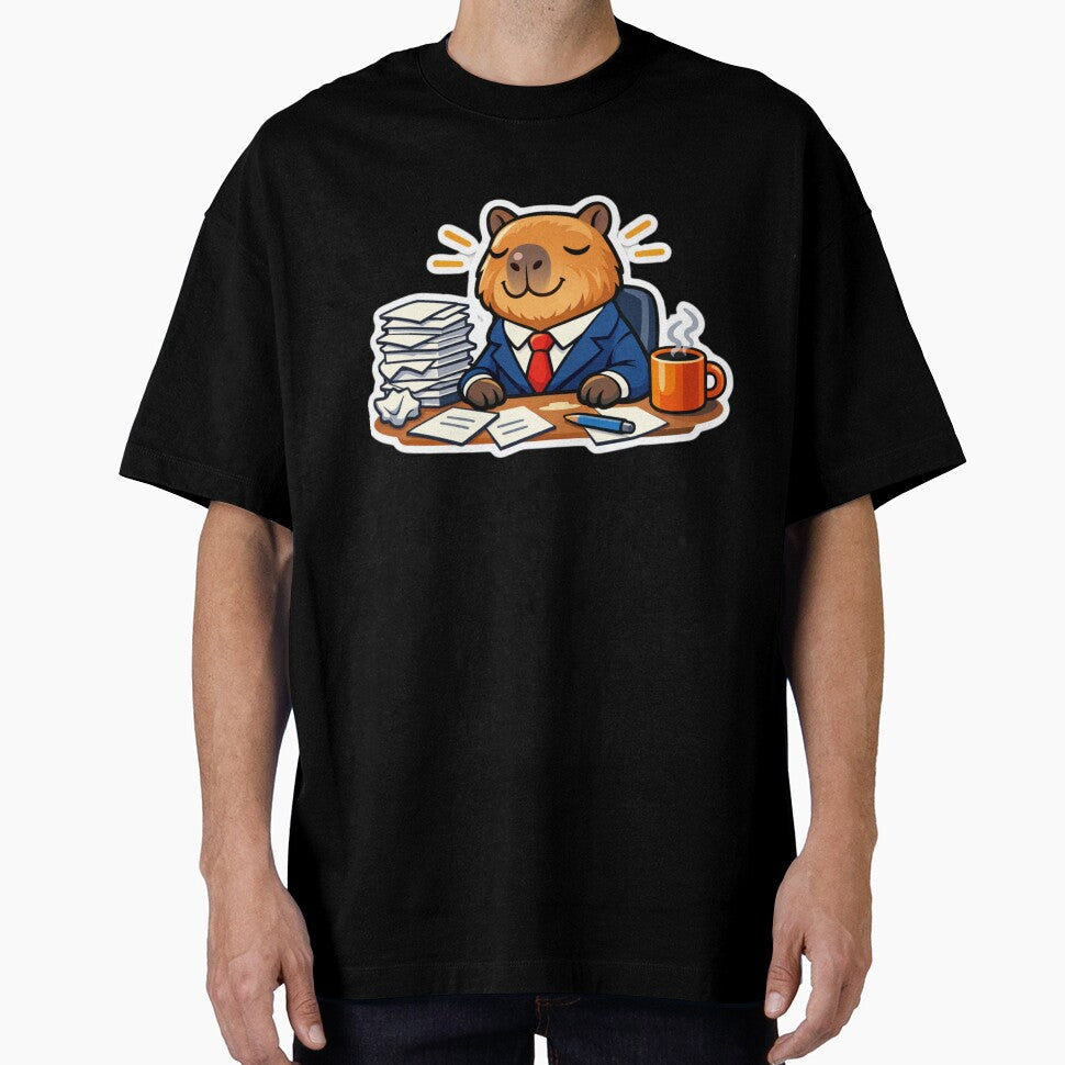 Business Capybara Vibes – Funny Office Art Sticker by InkognitoPrints