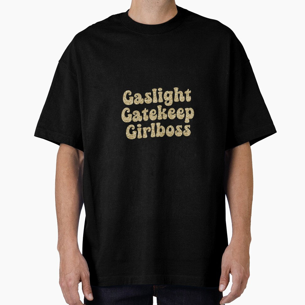 Gaslight Gatekeep Girlboss Gold Glitter by cath-elizabeth