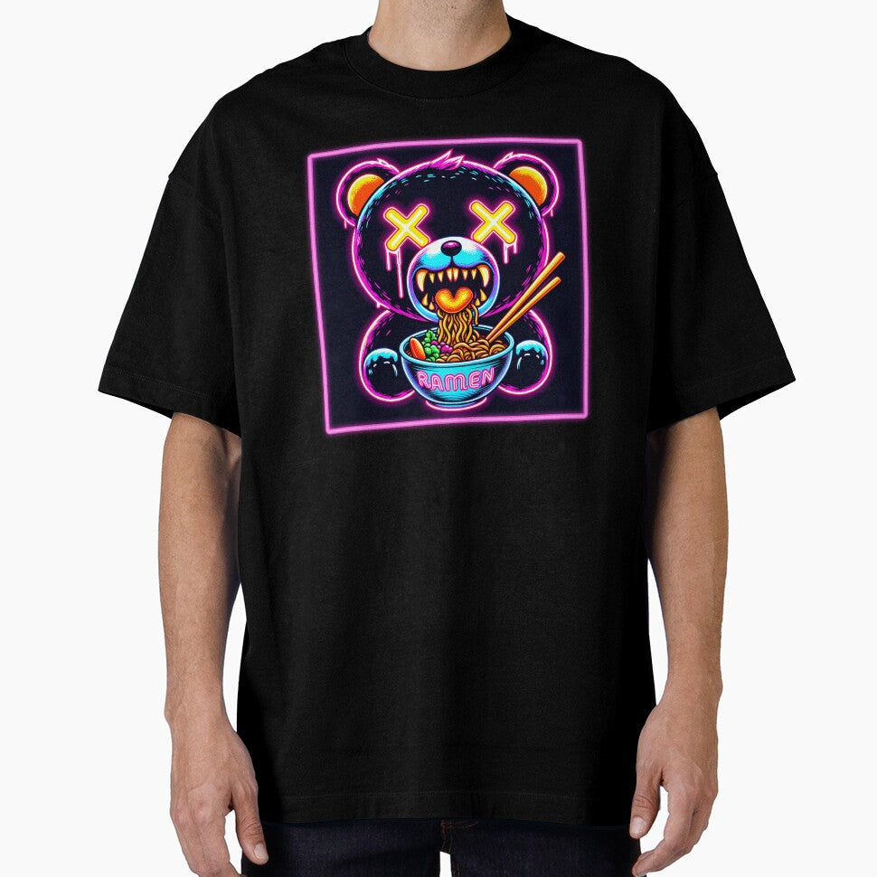 Scary Teddy Bear eating a bowl of Ramen Noodles by FirstCast