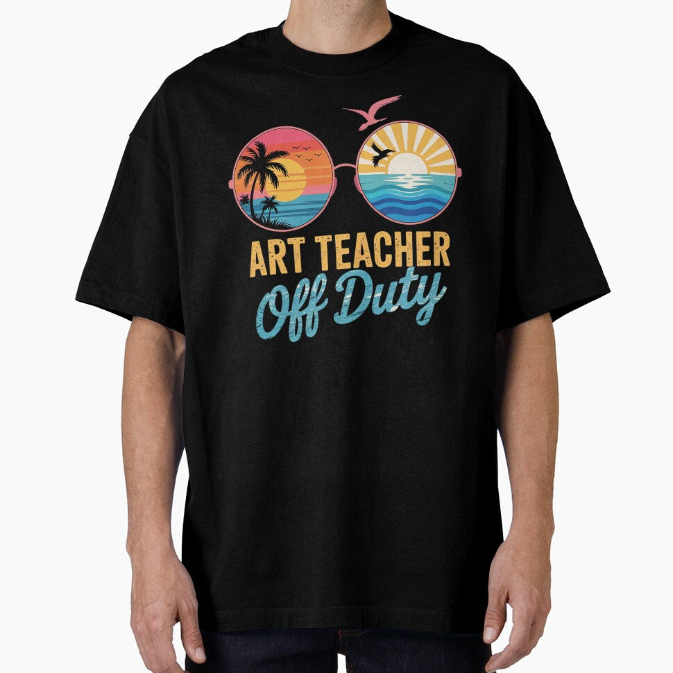 Art Teacher Off Duty Sunglasses Last Day Of School Summer by MaiaDaniel