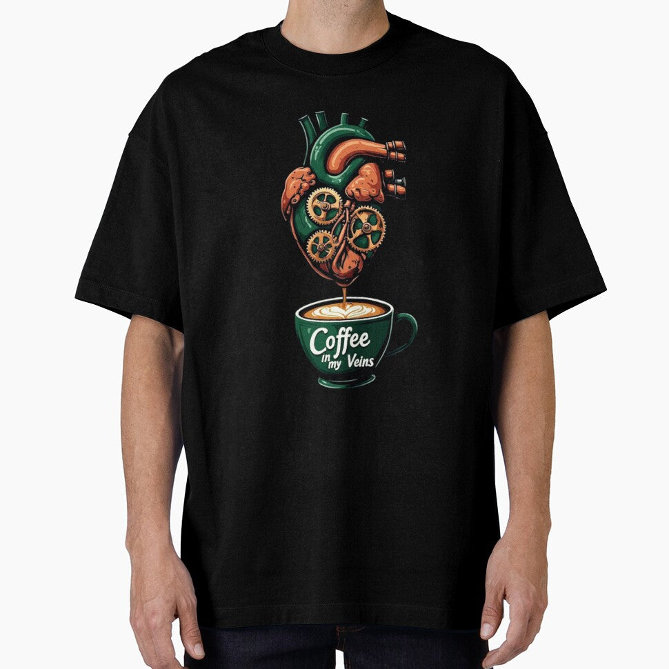 Coffee in my Veins – Emerald Mechanical Heart Espresso Machine by Shift-Bloom