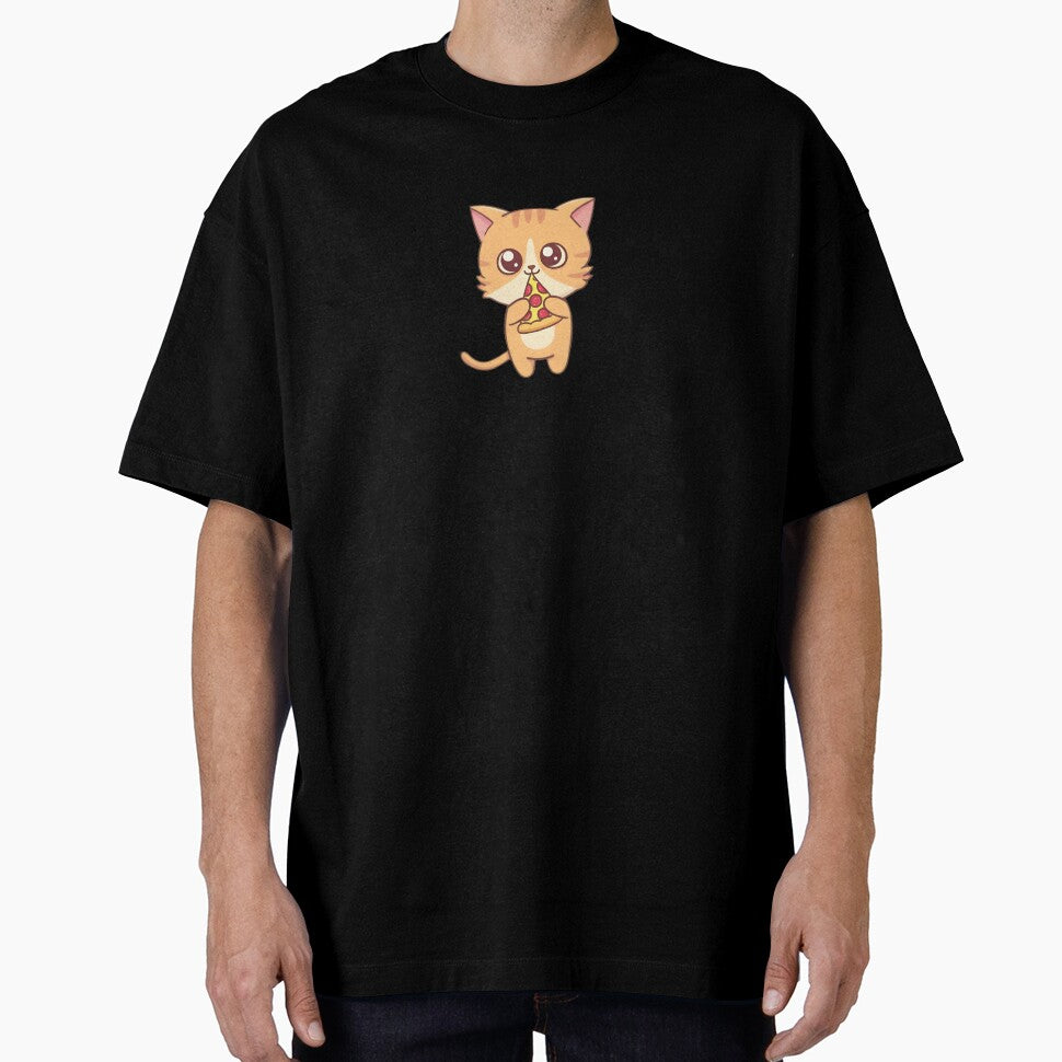 Cute Cat Pizza Kawaii Design by SunkenCost