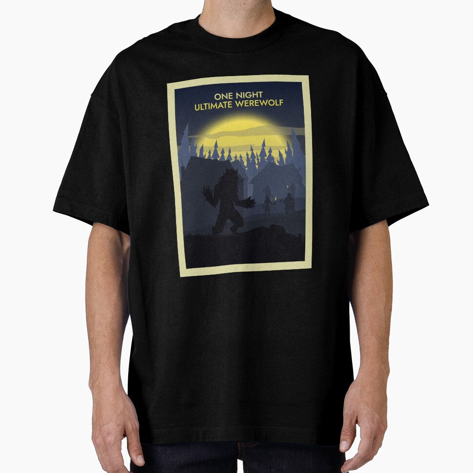 One Night Ultimate Werewolf - Board Game - Minimalist Travel Poster Style - Board Games Art by MeepleDesign