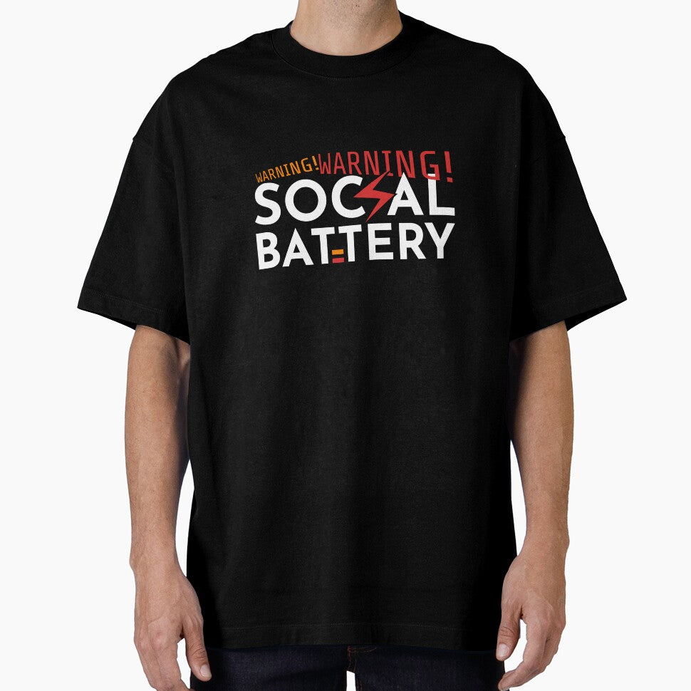 Low Social Battery Warning Funny Introvert Quote by faridilham