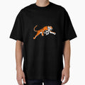 Tiger Jumping Soccer Ball Mascot by patrimonio