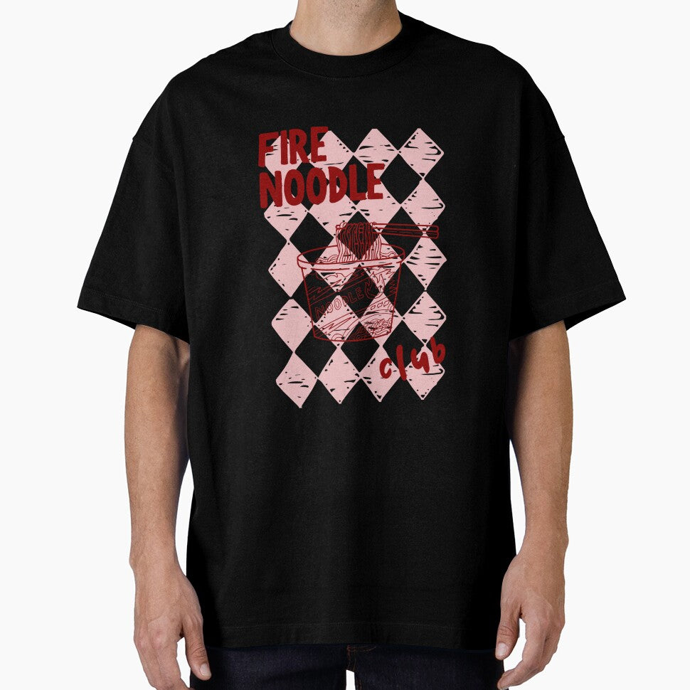 Fire Noodle Club T-Shirt | Korean Spicy Ramen Graphic Tee | Funny K-Food Shirt, Unisex Top by arorar