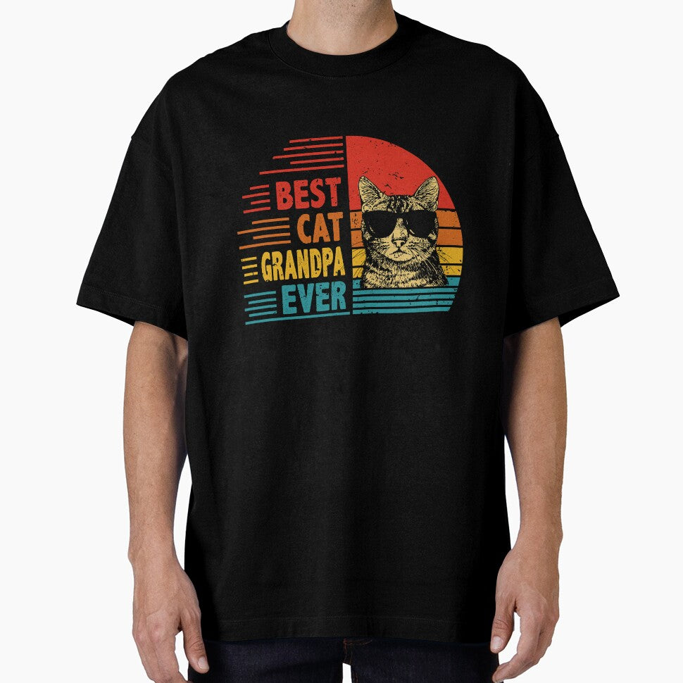 Vintage Retro Best Cat Grandpa Ever Funny Cat Lover Father's Day Gift by EdwinaEmmanoiCo