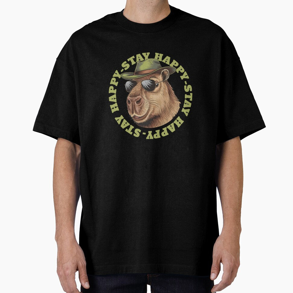 Capybara - Stay Happy by RiceArtShop