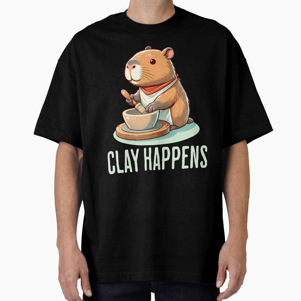 Clay Happens - Funny Capybara Pottery Ceramics Artist by AlbertaDana