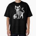 Line Art Cat Soccer by Myra365Art