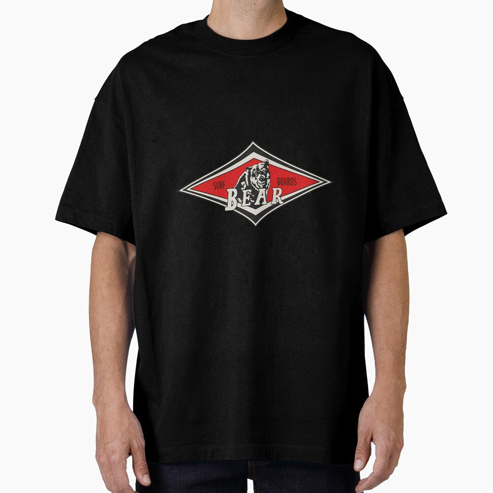 Vintage Surfing Bear Big Wednesday Cult Surfboard Red Surf Logo Diamond Retro T Shirt by JonasKroger9