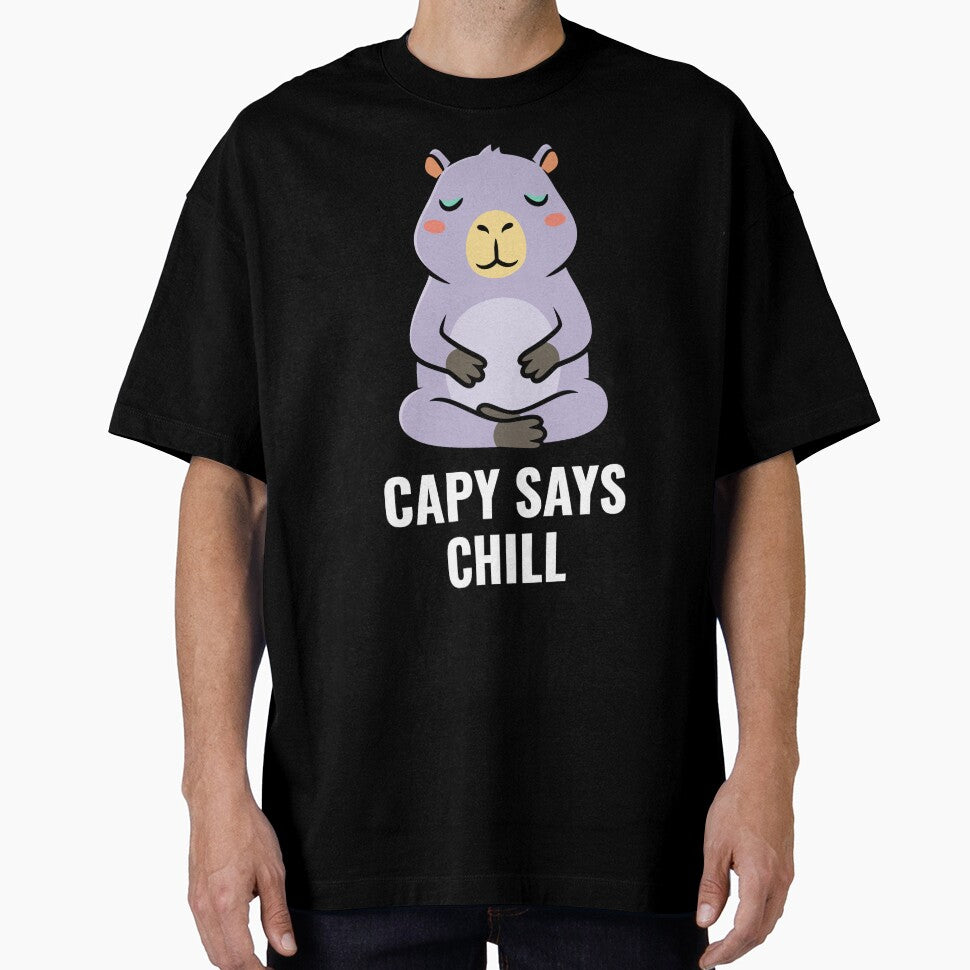 Capy Says Chill - Zen Lavender Capybara by AdriqnArt