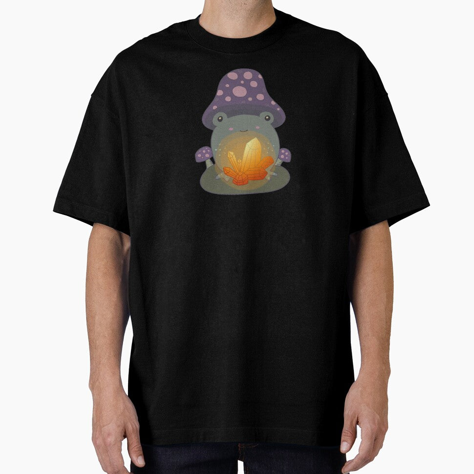 Goblincore Aesthetic Frog & Healing Crystal by GrimButterfly