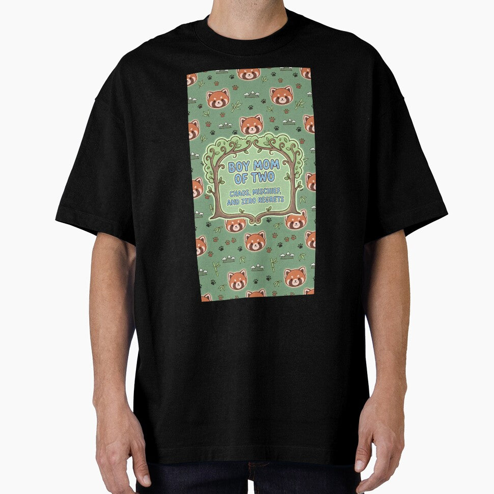 Boy Mom of 2 Cute Red Panda Pattern by Itsheartshop
