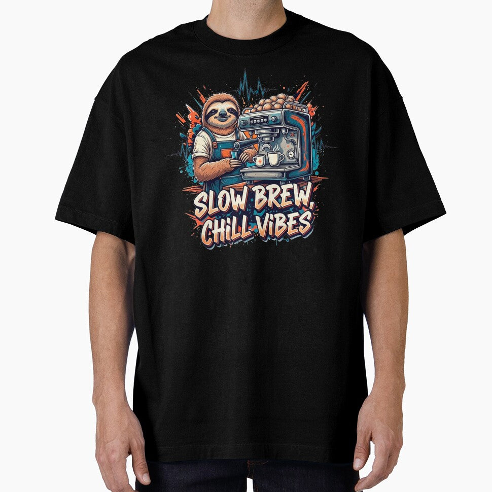 Sloth Coffee Slow Brew Chill Vibes Funny Barista Design by SholoStudio