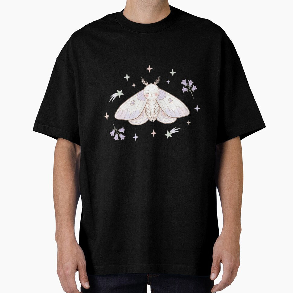 Cute Pastel Luna Moth and Stars by PastelNightfall