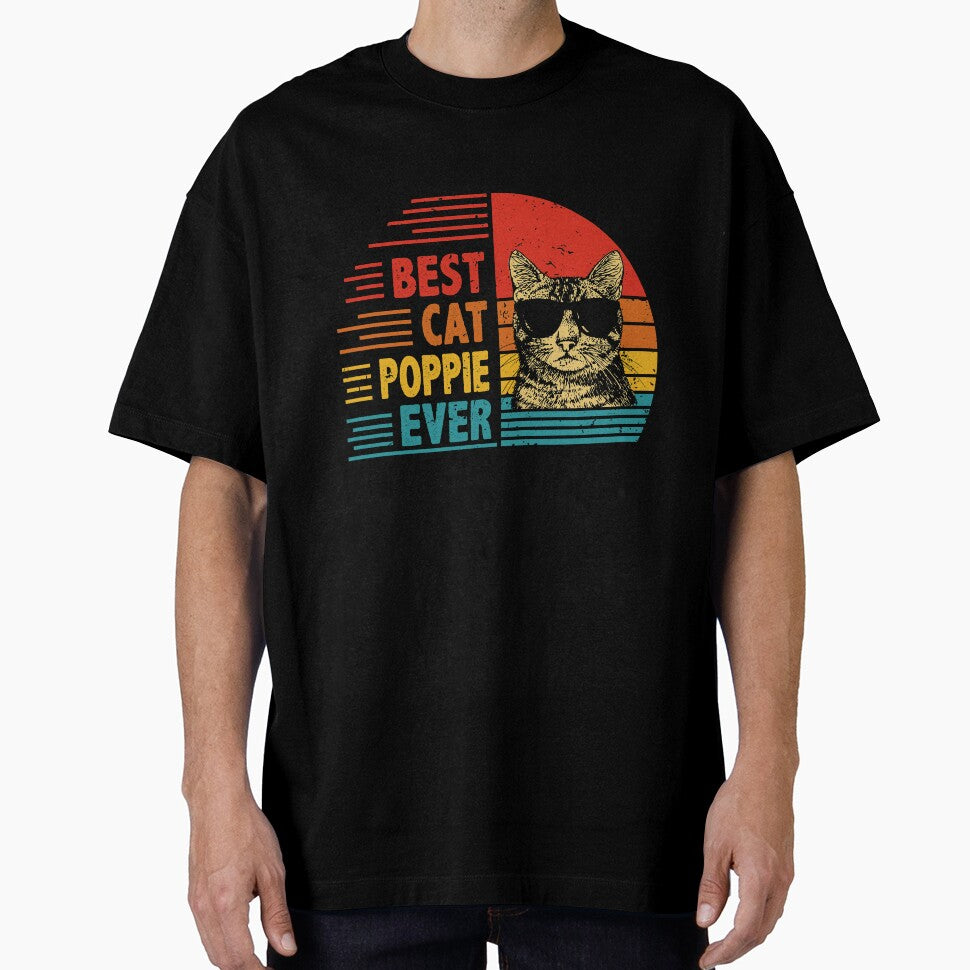 Vintage Retro Best Cat Poppie Ever Funny Cat Lover Father's Day Gift by EdwinaEmmanoiCo