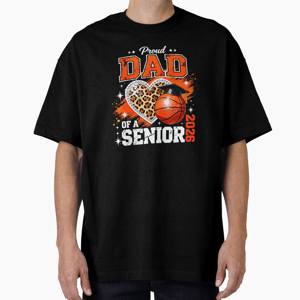 Proud Basketball Dad Celebrating a Senior Class of 2026 with Leopard Style by allistermariam