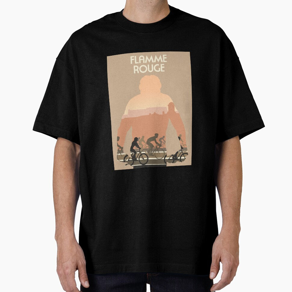 Flamme Rouge - Minimalist Silhouette Poster Style - Board Game Art by MeepleDesign