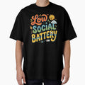 Low Social Battery Funny Introvert Graphic – Cute Retro Mental Energy Design by TheStephanieRome