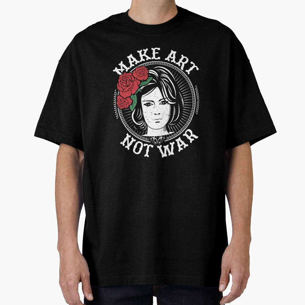 Make Art Not War product, Art Tee, Artist design by Lisbob