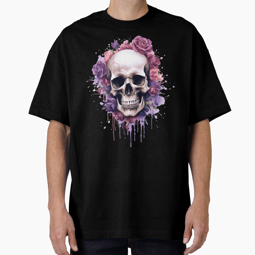 Skull & Roses with Dripping Ink by ttntt