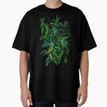 Green and Black, Summer Plants Floral Art by Julia Khoroshikh